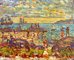 Maurice Prendergast, The Point Gloucester Fine Art Reproduction Oil Painting