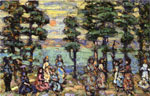 Maurice Prendergast, The Park At Sunset Fine Art Reproduction Oil Painting
