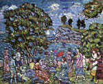 Maurice Prendergast, Cove With Figures Fine Art Reproduction Oil Painting