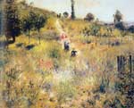 Pierre August Renoir, Country Footpath in the Summer Fine Art Reproduction Oil Painting