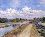 Theodore Robinson, On the Canal - Port Ben Fine Art Reproduction Oil Painting