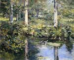 Theodore Robinson, The Duck Pond Fine Art Reproduction Oil Painting